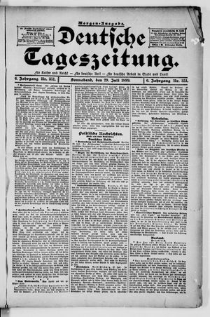 Deutsche Tageszeitung vom 29.07.1899