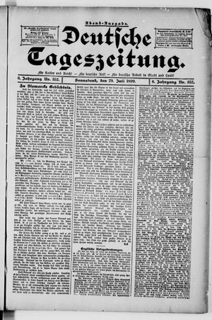 Deutsche Tageszeitung vom 29.07.1899
