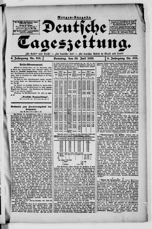 Deutsche Tageszeitung vom 30.07.1899