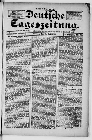 Deutsche Tageszeitung vom 31.07.1899