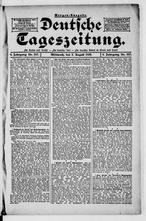 Deutsche Tageszeitung vom 02.08.1899