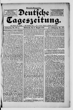 Deutsche Tageszeitung vom 02.08.1899