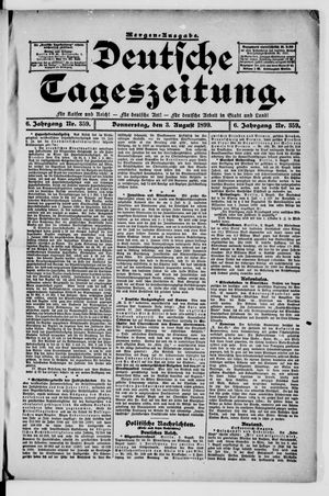 Deutsche Tageszeitung vom 03.08.1899
