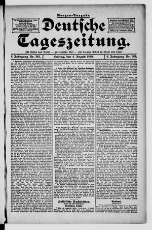 Deutsche Tageszeitung vom 04.08.1899