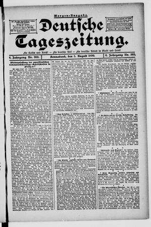 Deutsche Tageszeitung vom 05.08.1899