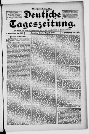 Deutsche Tageszeitung vom 06.08.1899