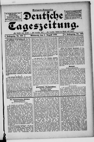 Deutsche Tageszeitung vom 09.08.1899