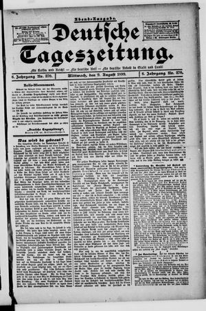 Deutsche Tageszeitung vom 09.08.1899