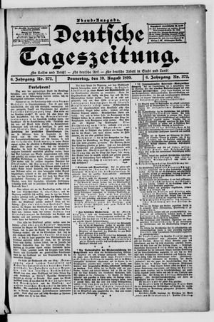 Deutsche Tageszeitung vom 10.08.1899