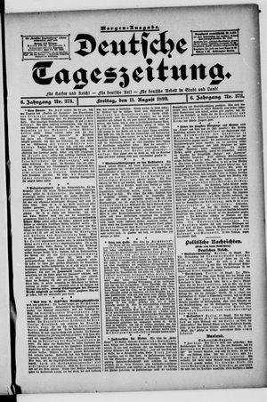 Deutsche Tageszeitung vom 11.08.1899