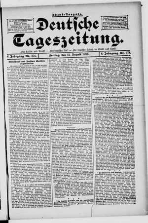 Deutsche Tageszeitung vom 11.08.1899
