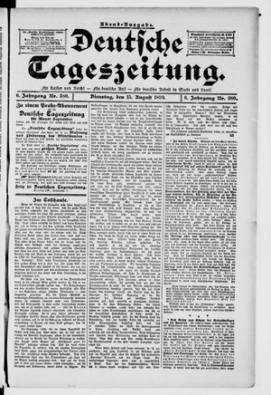 Deutsche Tageszeitung vom 15.08.1899