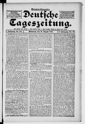 Deutsche Tageszeitung vom 16.08.1899
