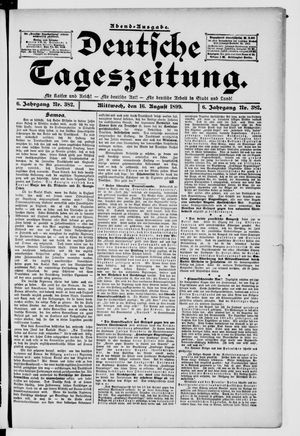 Deutsche Tageszeitung vom 16.08.1899
