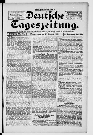 Deutsche Tageszeitung vom 17.08.1899