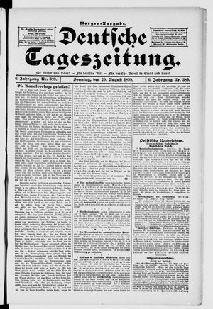 Deutsche Tageszeitung vom 20.08.1899