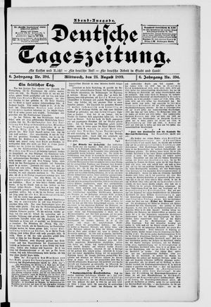 Deutsche Tageszeitung vom 23.08.1899