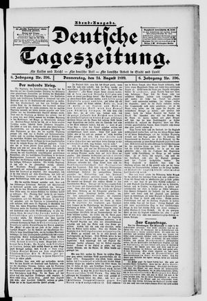 Deutsche Tageszeitung vom 24.08.1899