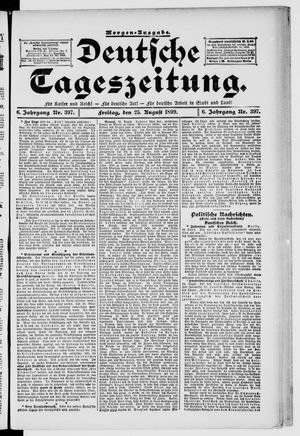 Deutsche Tageszeitung vom 25.08.1899