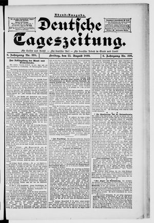 Deutsche Tageszeitung vom 25.08.1899