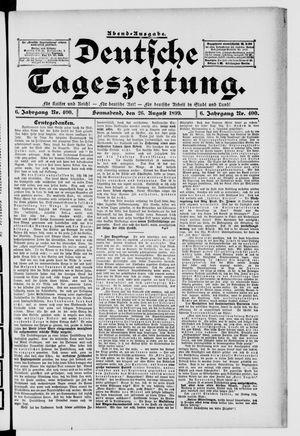 Deutsche Tageszeitung vom 26.08.1899