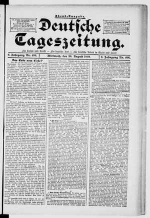 Deutsche Tageszeitung vom 30.08.1899