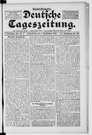 Deutsche Tageszeitung vom 02.09.1899