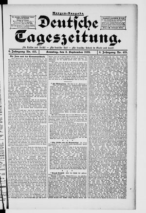 Deutsche Tageszeitung vom 03.09.1899
