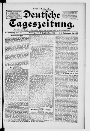Deutsche Tageszeitung vom 04.09.1899