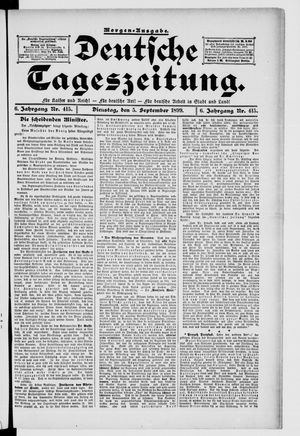 Deutsche Tageszeitung vom 05.09.1899