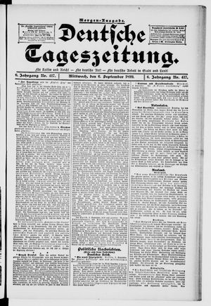 Deutsche Tageszeitung vom 06.09.1899