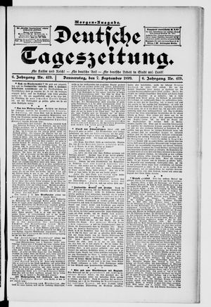 Deutsche Tageszeitung vom 07.09.1899