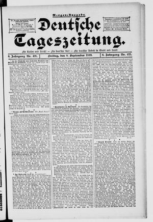 Deutsche Tageszeitung vom 08.09.1899