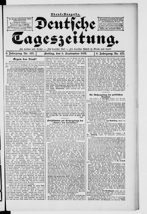 Deutsche Tageszeitung vom 08.09.1899