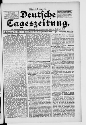 Deutsche Tageszeitung vom 09.09.1899