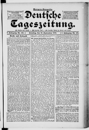 Deutsche Tageszeitung vom 10.09.1899