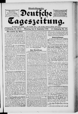 Deutsche Tageszeitung vom 12.09.1899