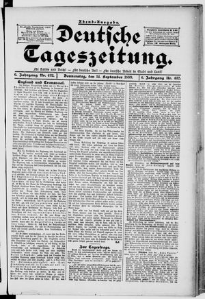 Deutsche Tageszeitung vom 14.09.1899
