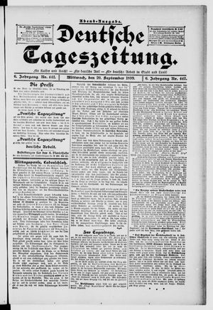 Deutsche Tageszeitung vom 20.09.1899