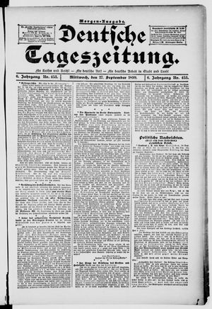 Deutsche Tageszeitung vom 27.09.1899
