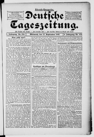 Deutsche Tageszeitung vom 27.09.1899