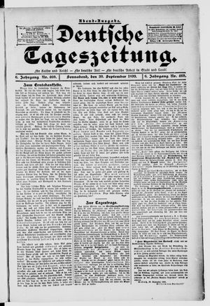 Deutsche Tageszeitung vom 30.09.1899