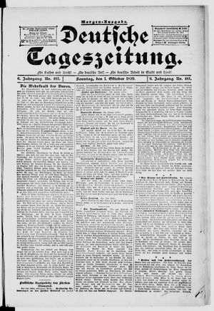 Deutsche Tageszeitung vom 01.10.1899