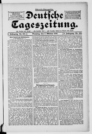Deutsche Tageszeitung vom 03.10.1899