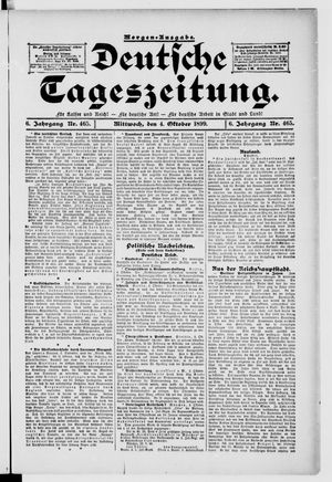 Deutsche Tageszeitung vom 04.10.1899