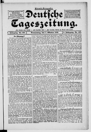 Deutsche Tageszeitung vom 05.10.1899