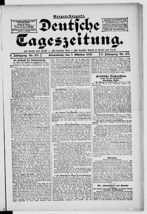 Deutsche Tageszeitung vom 07.10.1899