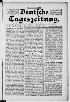 Deutsche Tageszeitung vom 07.10.1899
