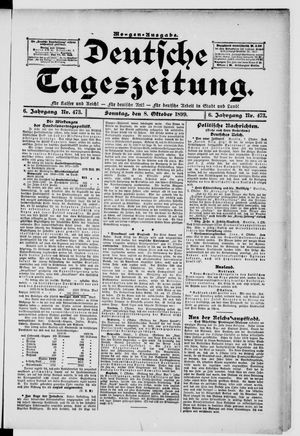 Deutsche Tageszeitung vom 08.10.1899