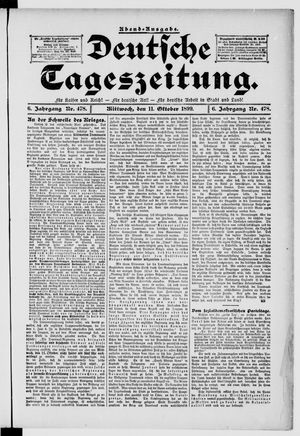 Deutsche Tageszeitung vom 11.10.1899